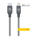 Shell CB-CL015 灰銀尼龍編織充電線(USB C to Lightning) (MFi) (1米)